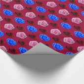 Papier Cadeau Papier Rose romantique à papier rouge à enveloppem (Coin)