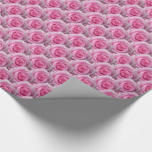 Papier Cadeau Papier Rose romantique Papier à enveloppement rose (Coin)