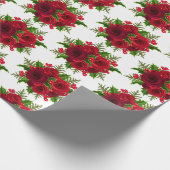 Papier Cadeau Papier-Roses rouges pour les fêtes (Coin)