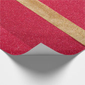 Papier Cadeau Papier rouge à enveloppement or (Coin)