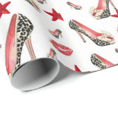 Papier Cadeau Papier rouge à lèvres (Coin rond)