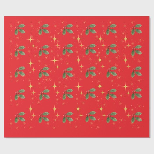 Papier Cadeau Papier rouge Enveloppement Noël (Plat)