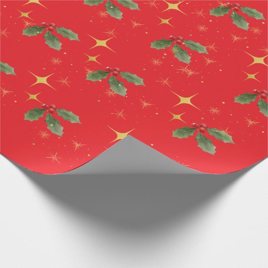 Papier Cadeau Papier rouge Enveloppement Noël (Coin)