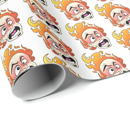 Papier Cadeau Papier Scovillelicous Fire Head Wrapper (Coin rond)