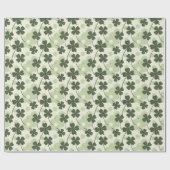 Papier Cadeau Papier Shamrock Lucky & élégant (Plat)