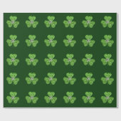 Papier Cadeau Papier Shamrock parties scintillant Et Enveloppeme (Plat)