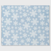 Papier Cadeau Papier Snowflake Blue Holiday Motif d'hiver (Plat)