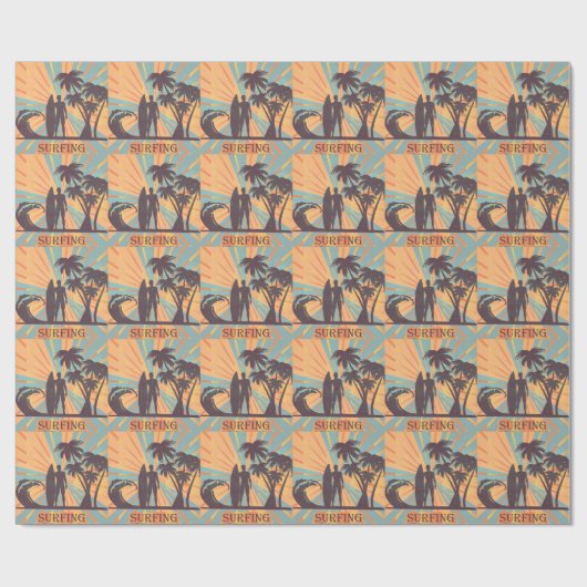 Papier Cadeau Papier surfer Dude Wrapper (Plat)