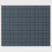 Papier Cadeau Papier Tissu de Noël Plaid Tartan bleu | Festif (Plat)