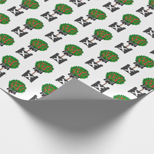 Papier Cadeau Papier Tissu Noir Rouge Topieux (Coin)