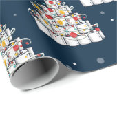 Papier Cadeau papier toilette 2020, Noël drôle (Coin rond)