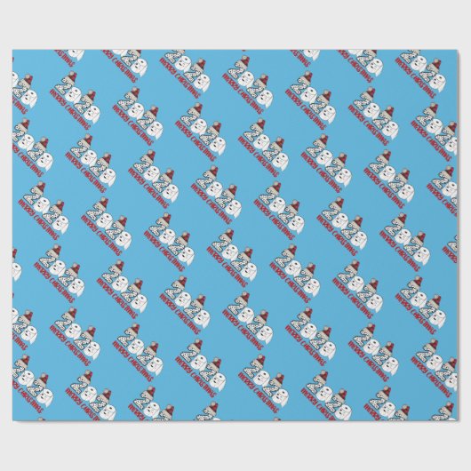 Papier Cadeau Papier toilette de quarantaine 2020 Joyeux Noël bl (Plat)