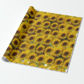 Papier Cadeau Papier tournesol enveloppant mat (Déroulé)
