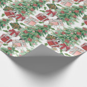 Papier Cadeau Papier traditionnel/classique Arbre de Noël (Coin)