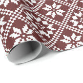 Papier Cadeau Papier traditionnel motif de Noël (Coin rond)