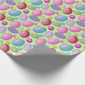 Papier Cadeau Papier vert à Motif d'oeuf de Pâques mignonne (Coin)