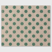 Papier Cadeau Papier vert d'emballage cadeau de style de toile (Plat)