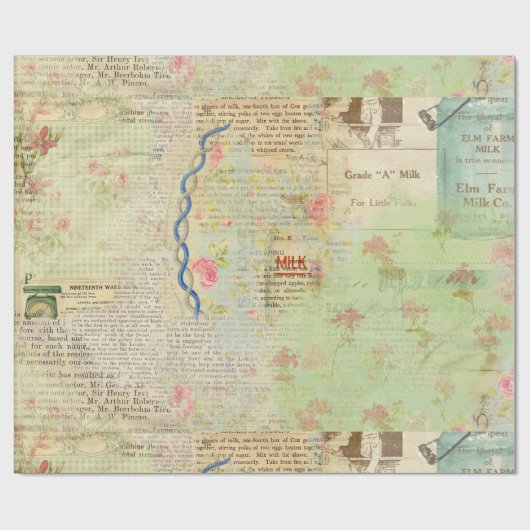 Papier Cadeau Papier vintage (Plat)