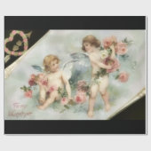 Papier Cadeau Papier vintage d'emballage cadeau d'anges de (Plat)