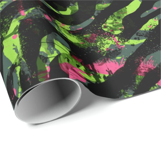 Papier Cadeau Papier Zebra Wrapper (Coin rond)