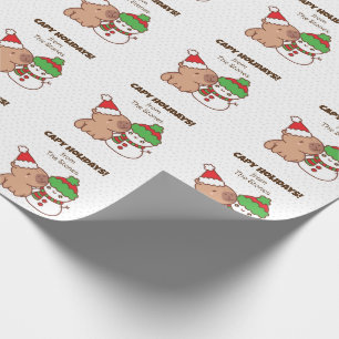 Papier Cadeau Papiers à enveloppement de Noël Capybara - Mignonn