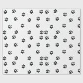 Papier Cadeau Papiers de chat noir simples (Plat)