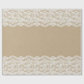 Papier Cadeau Papiers de dentelle blancs de métier 11 (Plat)