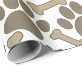 Papier Cadeau Papiers et os Style Vintage Impression (Coin rond)