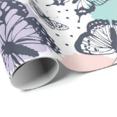 Papier Cadeau papillon (Coin rond)