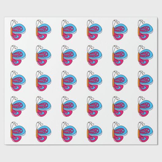 Papier Cadeau Papillon (Plat)