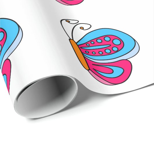 Papier Cadeau Papillon (Coin rond)