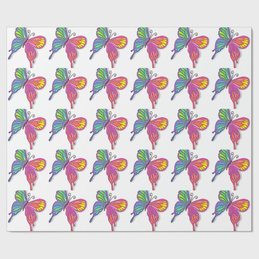 Papier Cadeau Papillon (Plat)