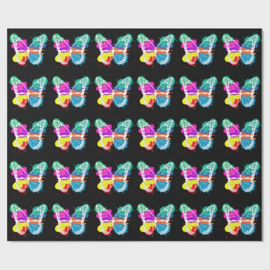 Papier Cadeau Papillon (Plat)
