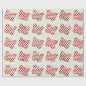 Papier Cadeau Papillon à treillis blanc (Plat)