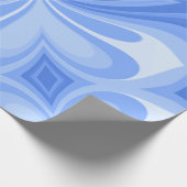 Papier Cadeau Papillon Abstrait Cœur Bleu (Coin)