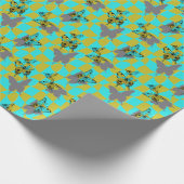 Papier Cadeau Papillon Abstrait Coloré (Coin)