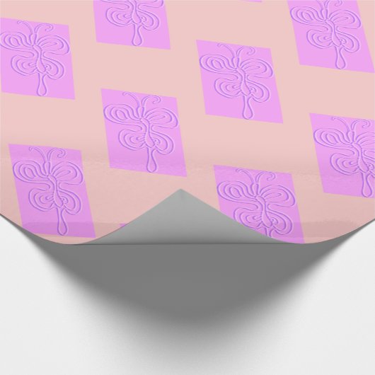 Papier Cadeau Papillon "Arc-en-ciel" violet (Coin)