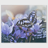 Papier Cadeau Papillon bleu (Plat)