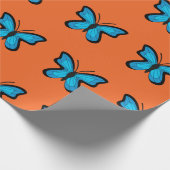 Papier Cadeau Papillon Bleu (Coin)
