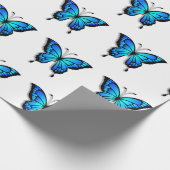 Papier cadeau Papillon bleu vif (Coin)