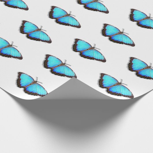 Papier cadeau Papillon bleu vif (Coin)