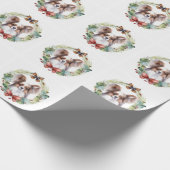 Papier Cadeau Papillon Christmas Wreath Festive Pup (Coin)