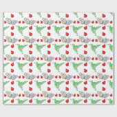 Papier Cadeau Papillon, colibri et Motif de coccinelle (Plat)