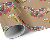 Papier Cadeau Papillon coloré ARt (Coin rond)