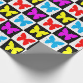 Papier Cadeau Papillon coloré bloc géométrique Impression (Coin)
