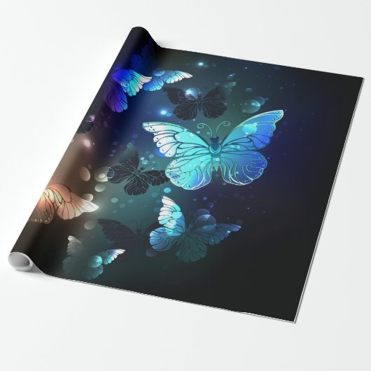 Papier Cadeau Papillon de nuit (Déroulé)