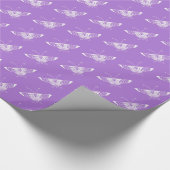 Papier Cadeau Papillon déco stylisé - lavande (Coin)