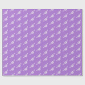Papier Cadeau Papillon déco stylisé - lavande (Plat)