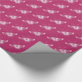Papier Cadeau Papillon déco stylisé - magenta (Coin)
