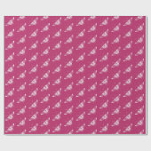 Papier Cadeau Papillon déco stylisé - magenta (Plat)